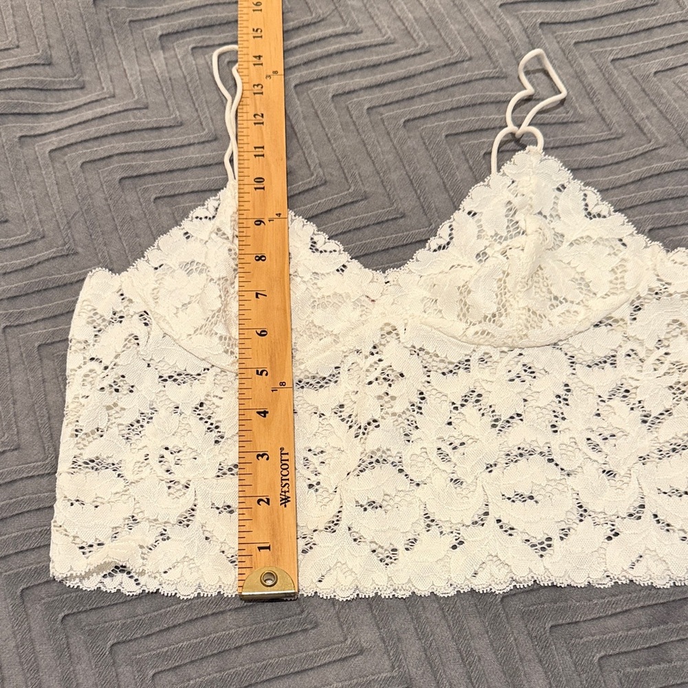 Intimately Free People Cream Lace Longline Bralette - Picture 9 of 9
